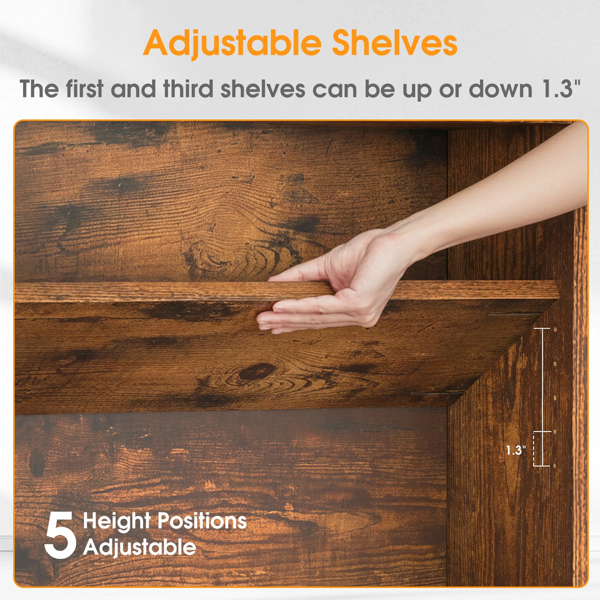 MCQ 6 Shelf Bookcase Wooden Large 63 Inch Tall Bookcase Standing Open Book Shelf Organizer Adjustable Display Storage Shelves