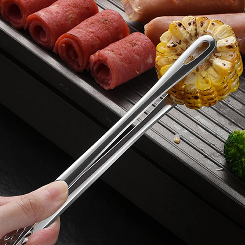 2Pcs Kitchen Tongs Barbecue Grill Tongs Stainless Steel Cooking Tweezers Chef Food Meat Tongs Clip BBQ Tools Kitchen Accessories